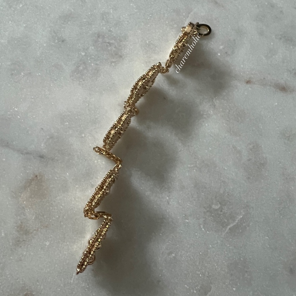 Van cleef arpels 💛 VCA Y24 Vintage 18K Yellow Gold Guilochee Bracelete - Picture 4 of 6